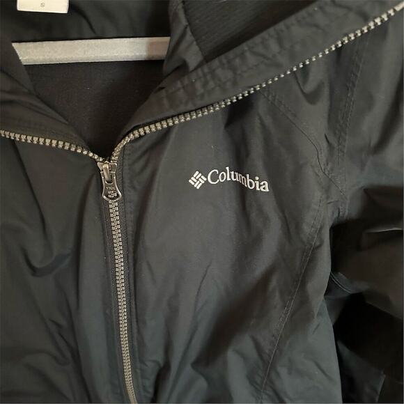 Columbia Women's Waterproof Jacket Black fleece lining Size S Mid-Length Casual - Picture 3 of 12